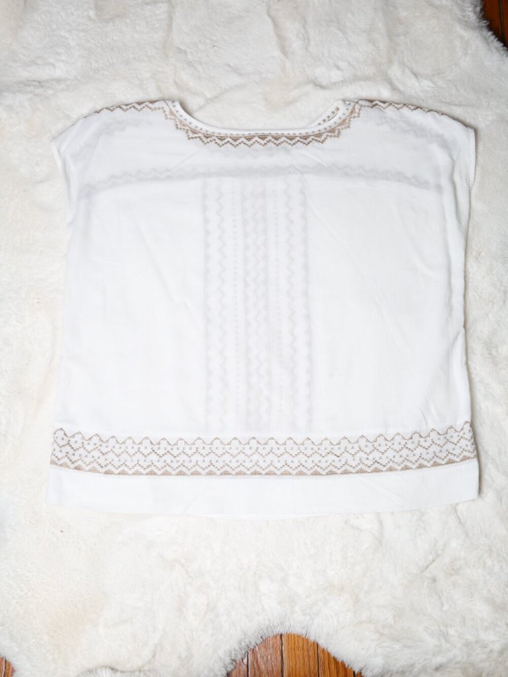 J. JILL Boho Embroidered Linen-Blend Top - Picture 5 of 12